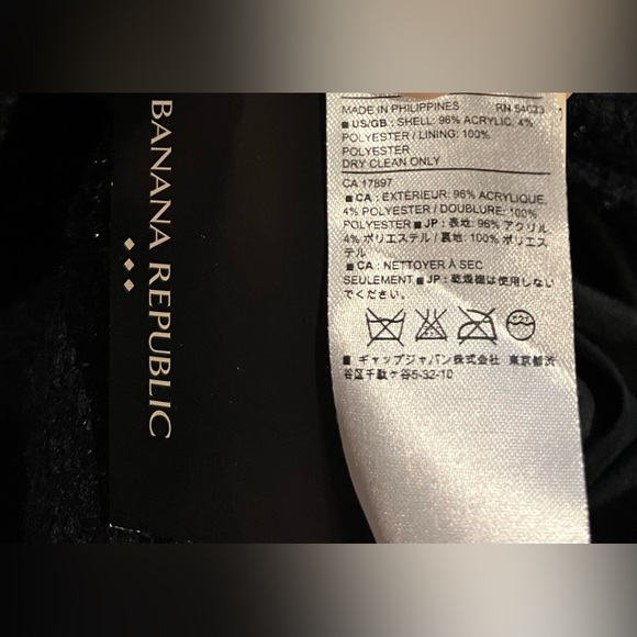 new Metallic Plaid Jacquard winter heavy Skirt Banana Republic navy 2 4 6 8 12 - Picture 7 of 7